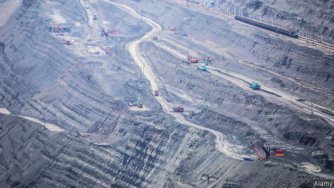 W5NBP0 Aerial view of the Fushun West Open Coal Mine, the largest open coal mine in Asia, in Fushun city, northeast China's Liaoning province, 17 June 2018.