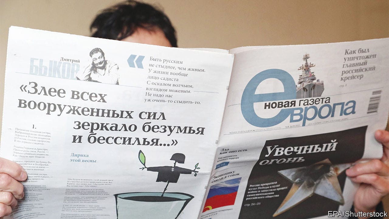 Mandatory Credit: Photo by TOMS KALNINS/EPA-EFE/Shutterstock (12928289e)A woman reads a copy of Novaya Gazeta's European version newspaper, at a flat in Riga, Latvia, 06 May 2022. Anti-Kremlin newspaper Novaya Gazeta had suspended publication in Russia under pressure from the authorities. On 06 May, the first print edition of Novaya Gazeta Europa appeared in Latvia.Anti-Kremlin newspaper Novaya Gazeta Europa is published in Latvia, Riga - 06 May 2022