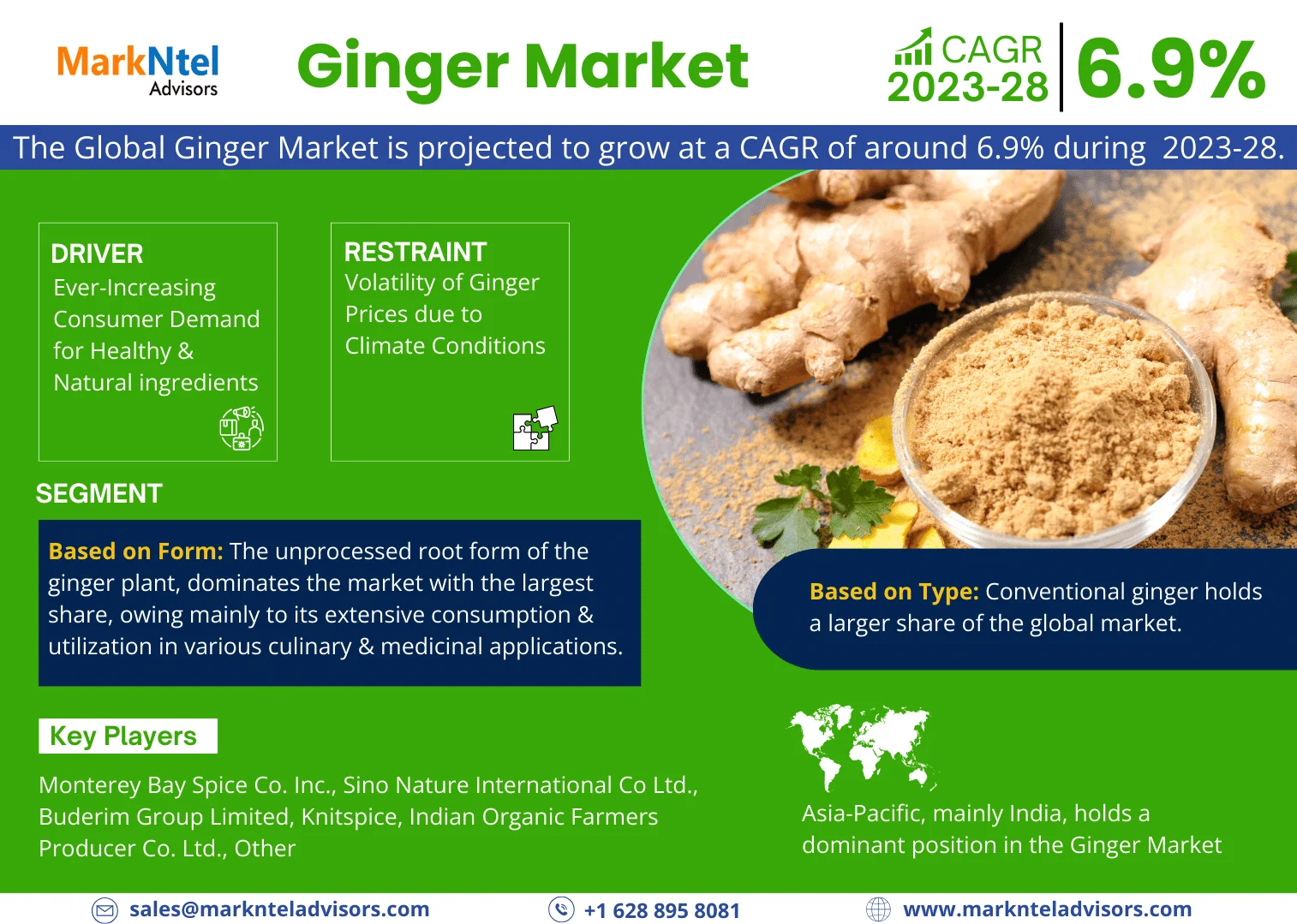 Analyzing the Ginger Market Size: Analysing the USD 4.5 billion in 2023 and Forecast for 2023-28