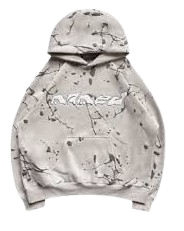 CLASH RHINESTONE HOODIE ICED GREY